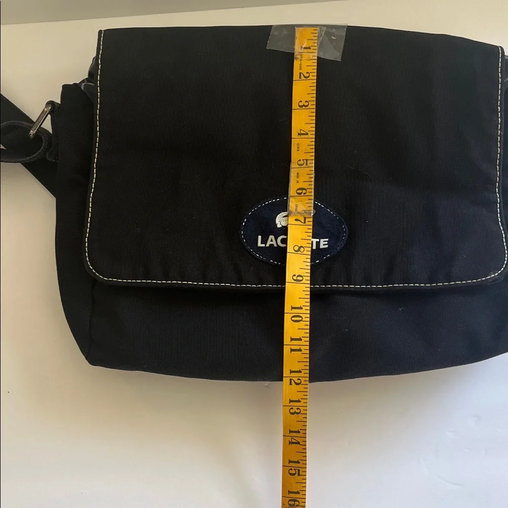 Lacoste Black Messenger Bag for Men